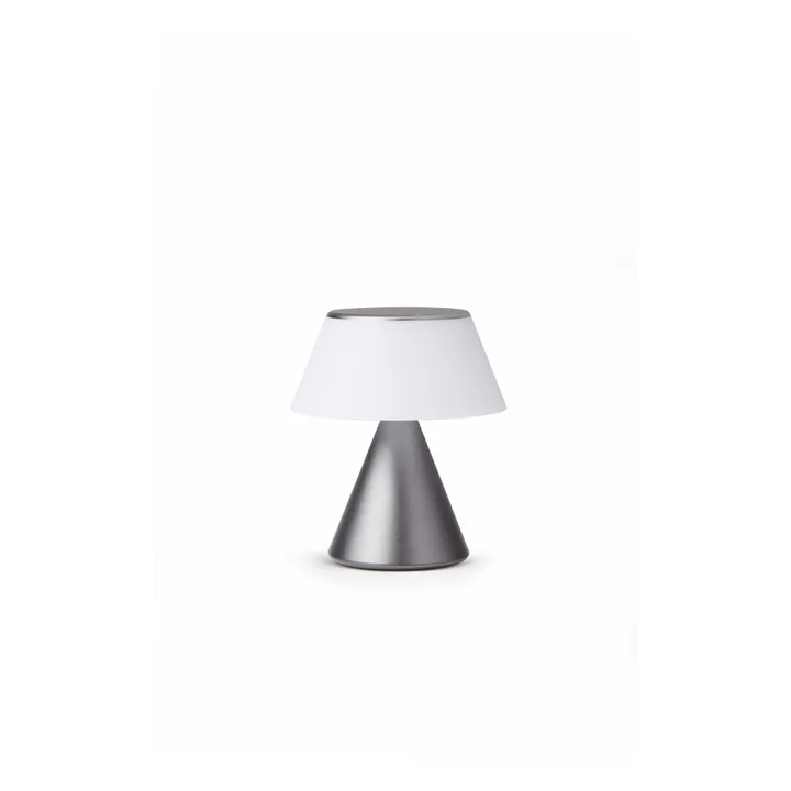 Lexon Lampe LED portable Luma | Gris métal