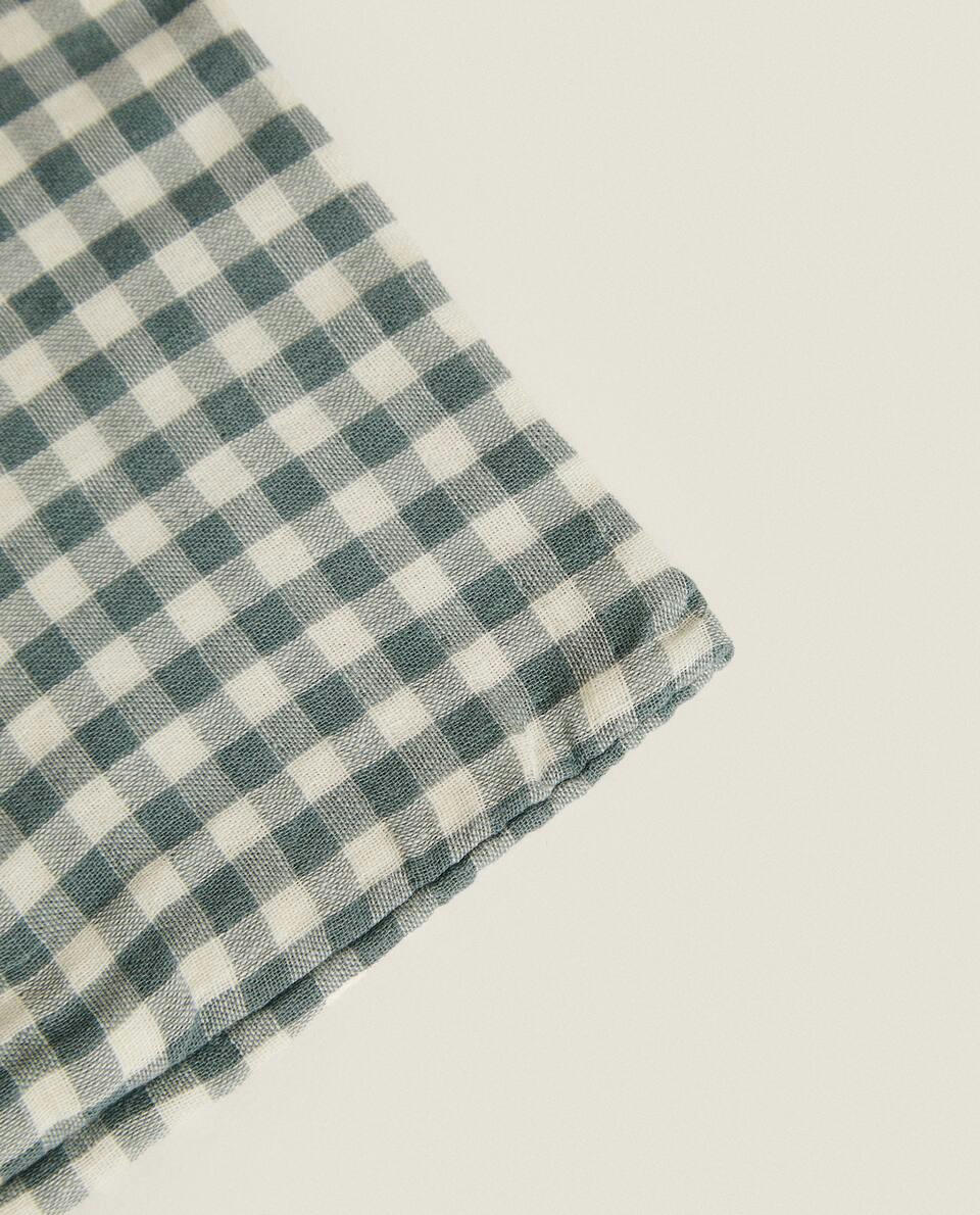 Conjunto de capa de edredom e fronha xadrez vichy
