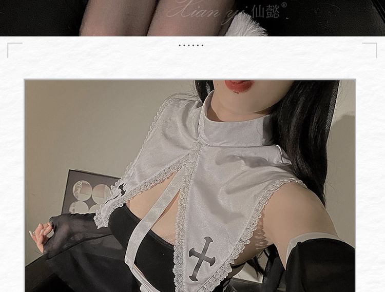 Abriea - Lingerie-kostuumset voor non