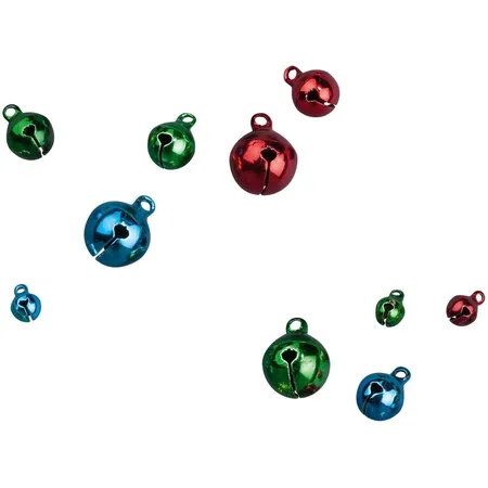 Folia Schellen, Glöckchen in intensiven Farben, 26 Stück sortiert in 3 Größen