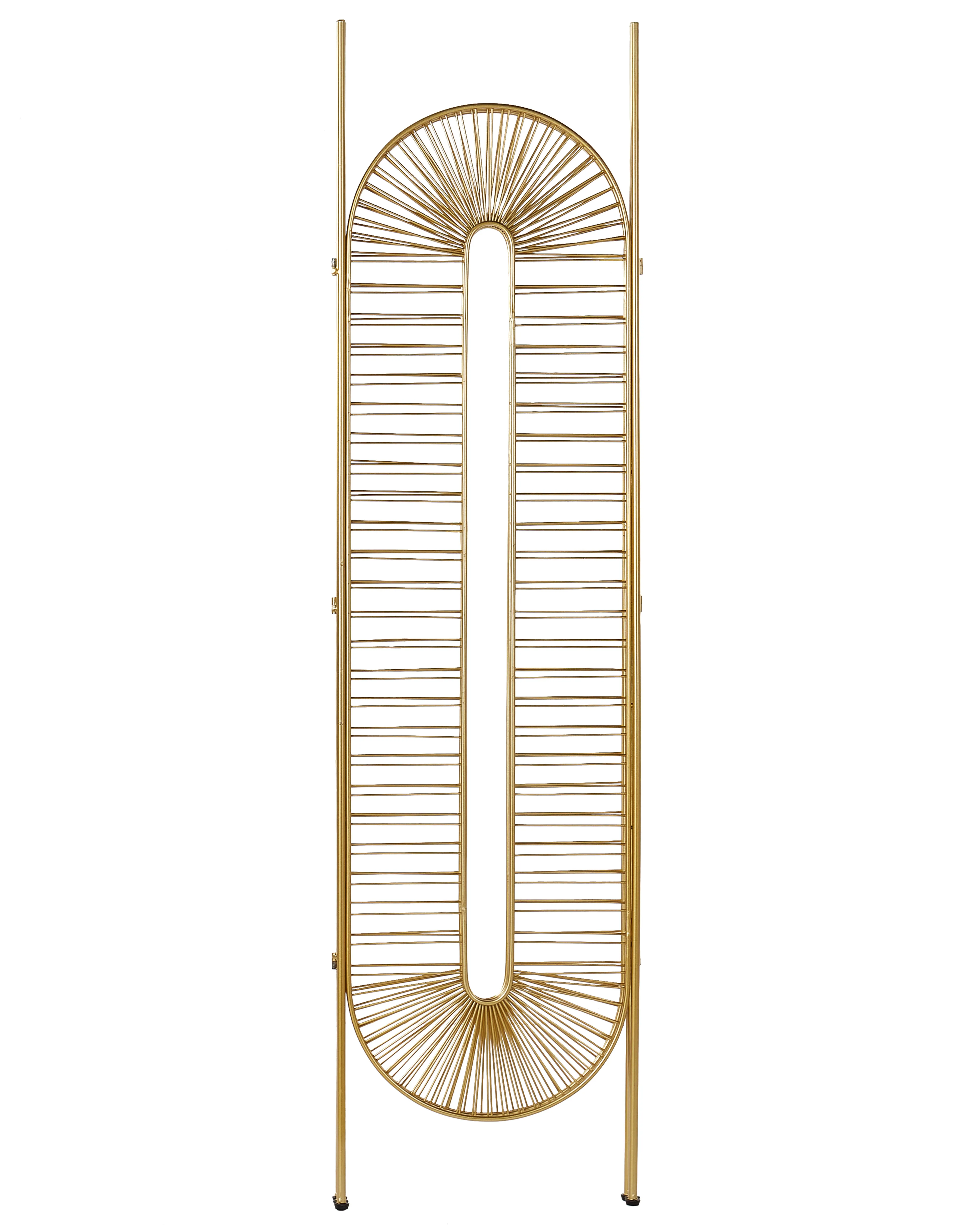 Roomdivider met 3 panelen NOALE Goud 135 cm 170 cm