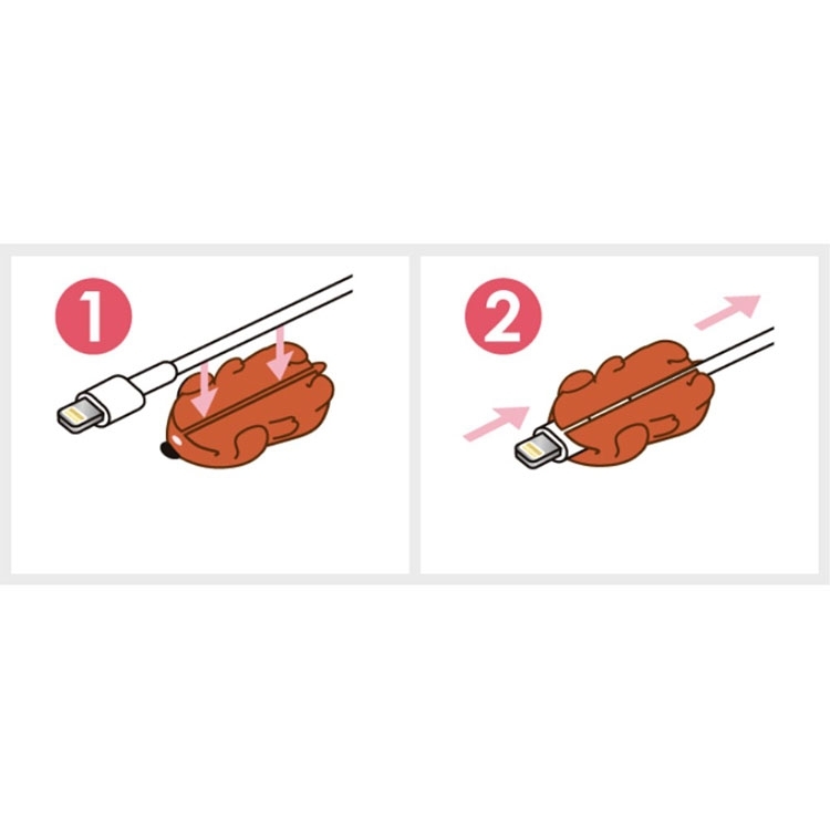 USB C / Lightning Kabel Bruchschutz / Halter / Kabelbeisser Tiger - Orange