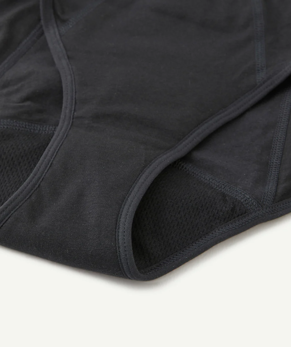 DIMCULOTTE MENSTRUELLE FILLE EN COTON BIO NOIR FLUX ABONDANT