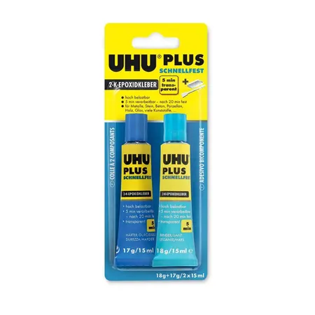UHU Komponentenkleber schnellfest 35g plus schnellfest Tube Binder+Härter