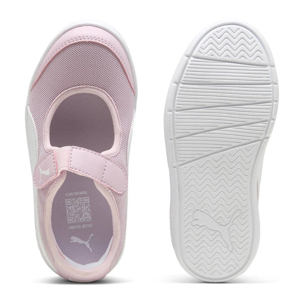 Puma Courtflex v3 Lina V PSsneakers met opening en klittenband roze/wit