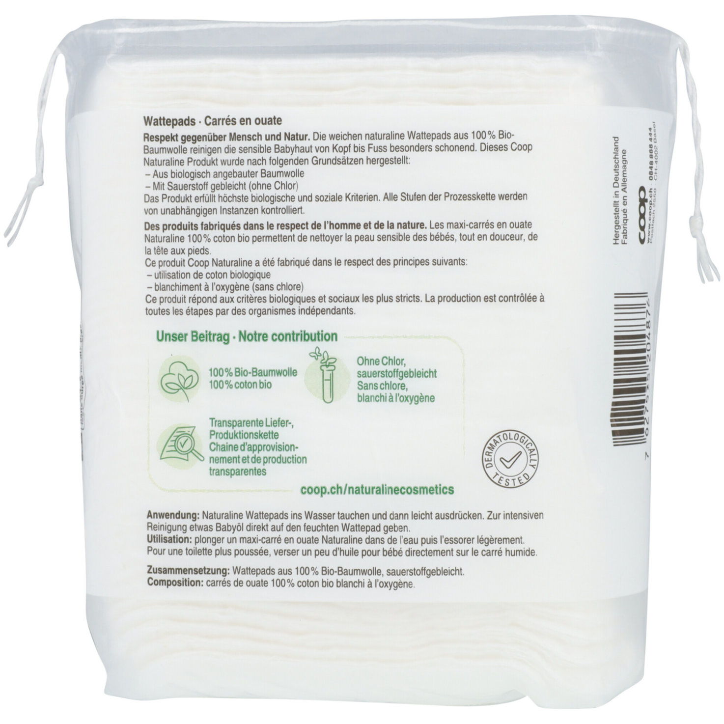 Baby Wattepads Naturaline 40 Stück