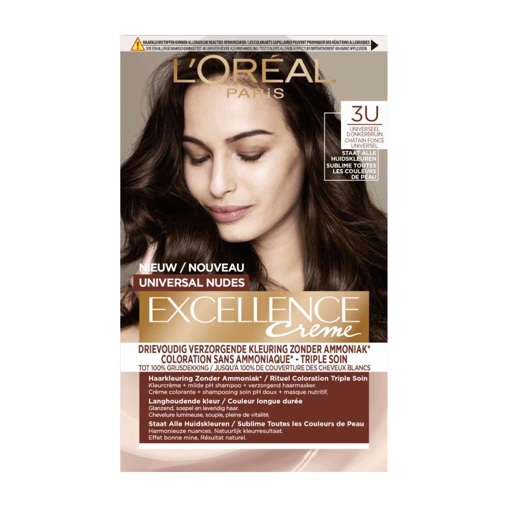L’Oréal Excellence Creme 3U – Uni Donker Bruin (1 stuk)
