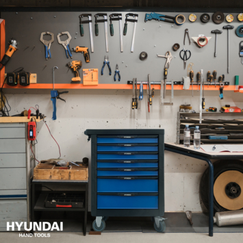 Hyundai gereedschapswagen met 7 lades incl. 175-delige gereedschapsset