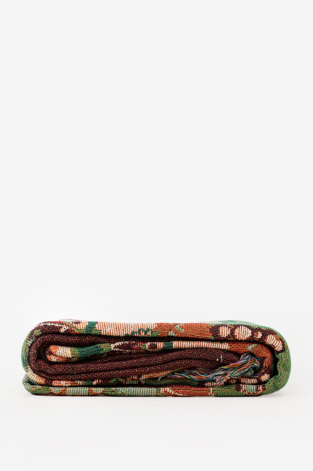 Multicolour jacquard geweven sprei met mozaïekprint (130x180)