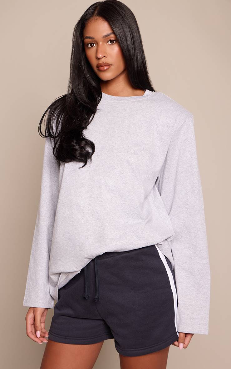 Bleu Marine Short De Jogging Ajusté Avec Bandes Latérales Tall