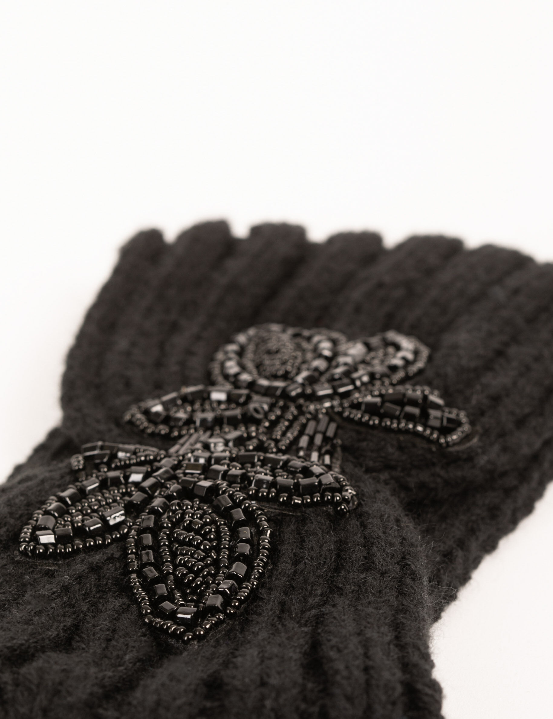 Bandeau avec détail en perles noir femme - noir