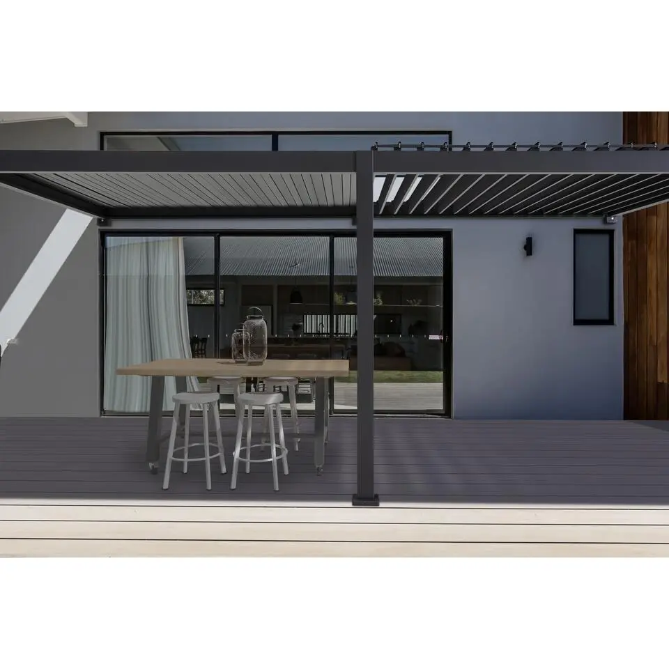 Mirador Deluxe overkapping muur 300 x 530 cm antraciet