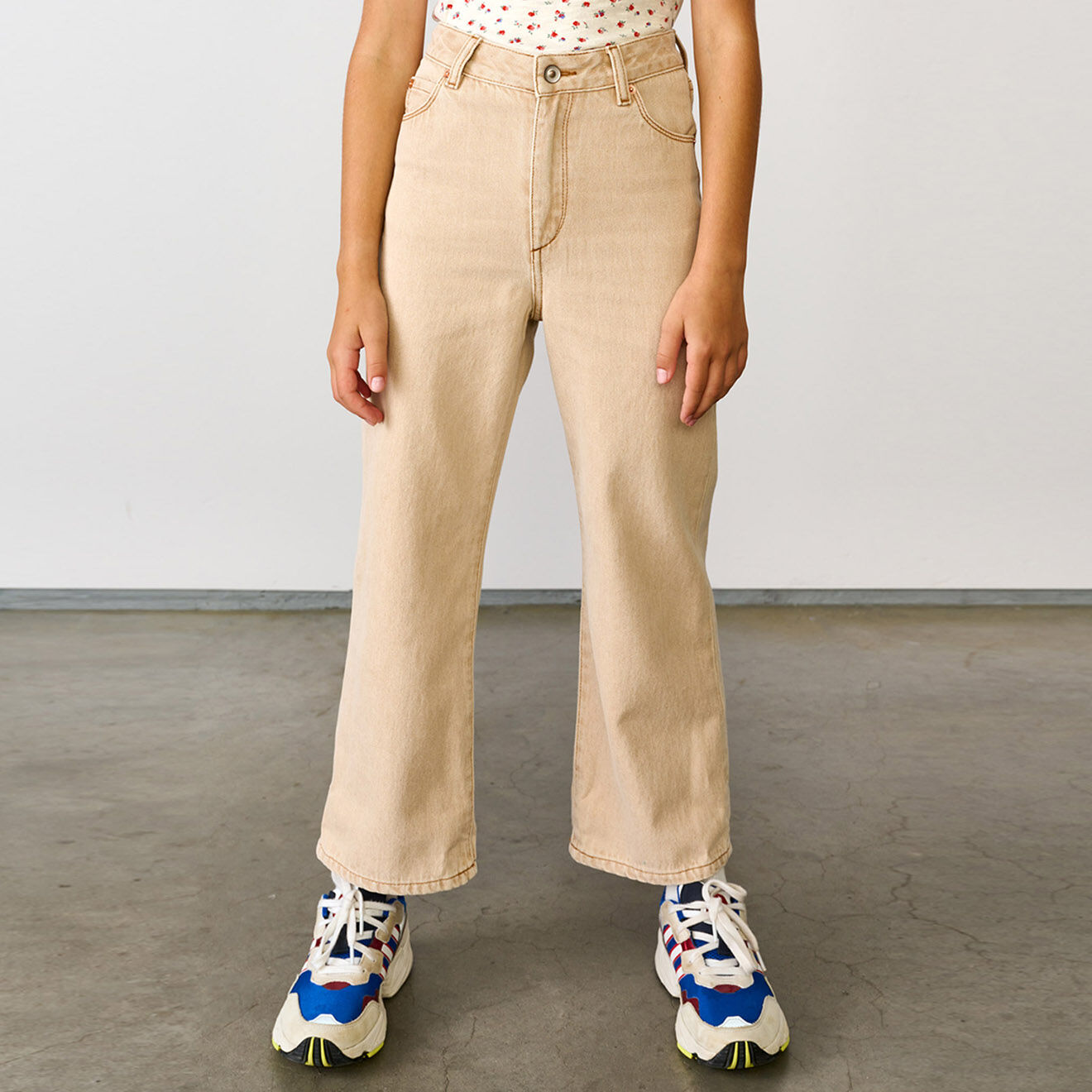 Bellerose Jean bootcut 100% Coton bio Popies beige