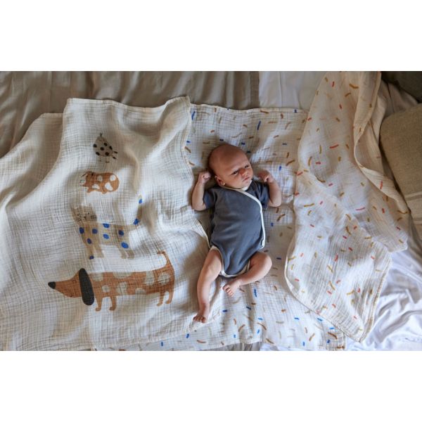 Lässig Heavenly Soft Swaddle L Little Mateys 80 x 80 cm 3-Pack
