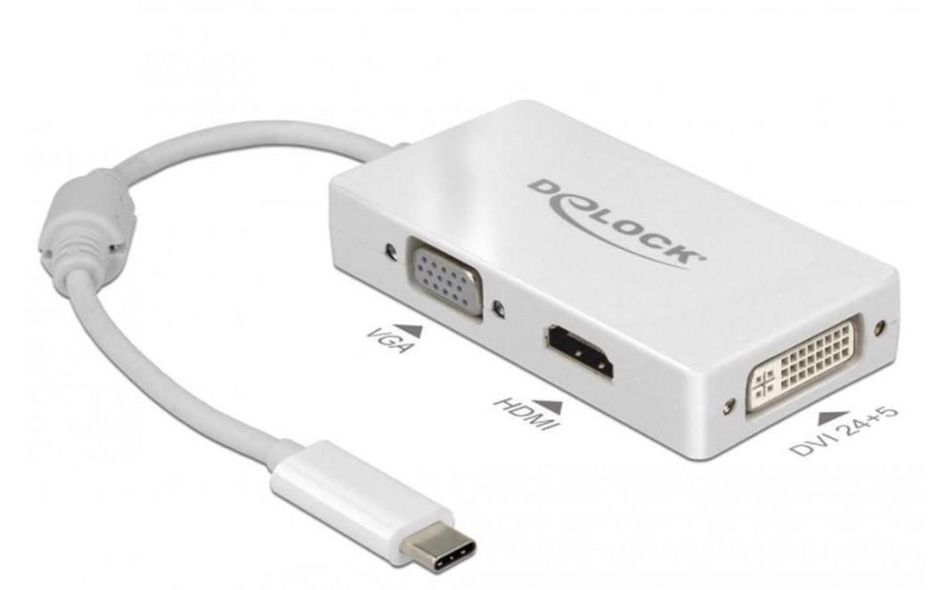 Multiadapter 63924  USB-C - DVI-D/HDMI/VGAUSB-C-Adapter mit VGA-, HDMI- und DVI-D-Ausgang