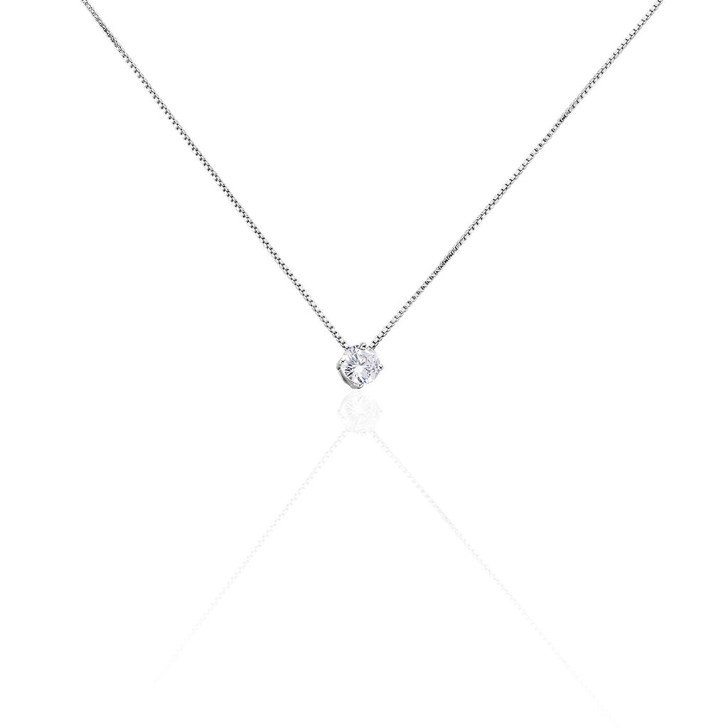 Collier Giulya Argent Blanc Oxyde De Zirconium