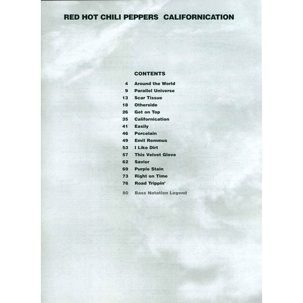 Hal Leonard RHCP Californication Bass
