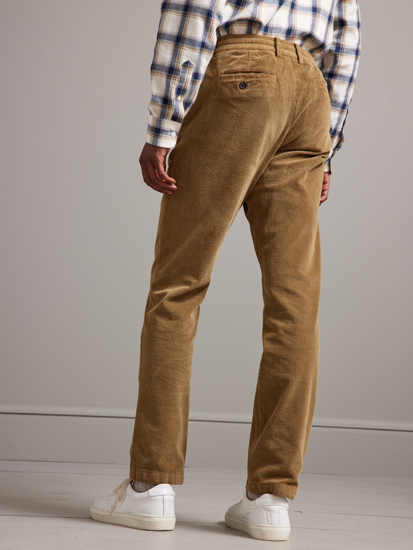 Pantalon taille élastiquée velours grosses côtes homme