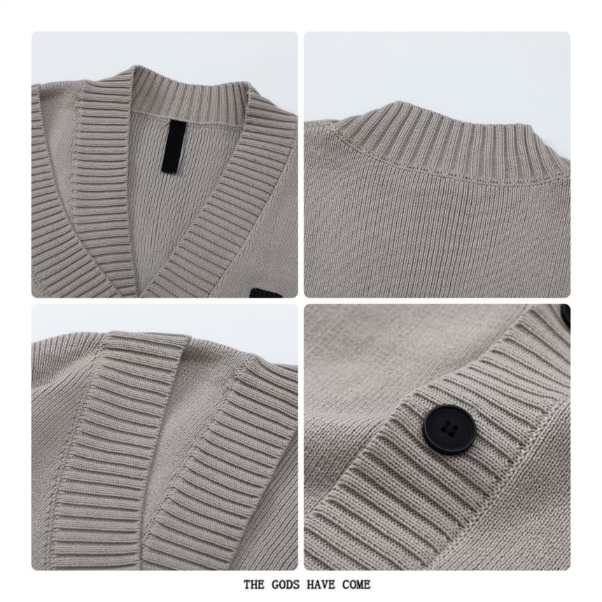 Derbundy - V-hals effen vest met knoopjes