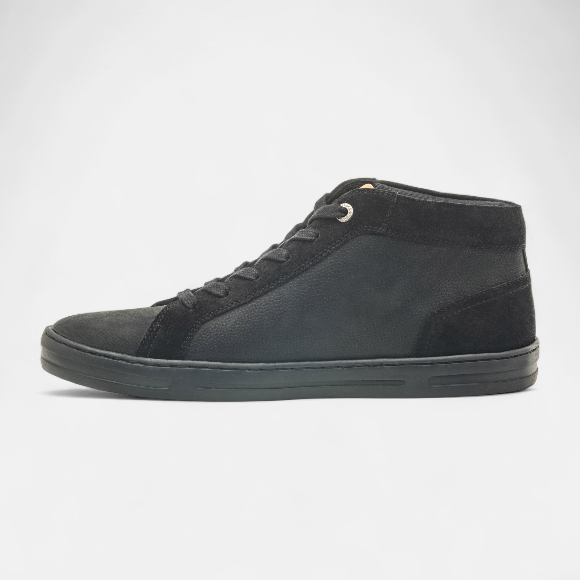 Baskets hautes Homme en cuir noir