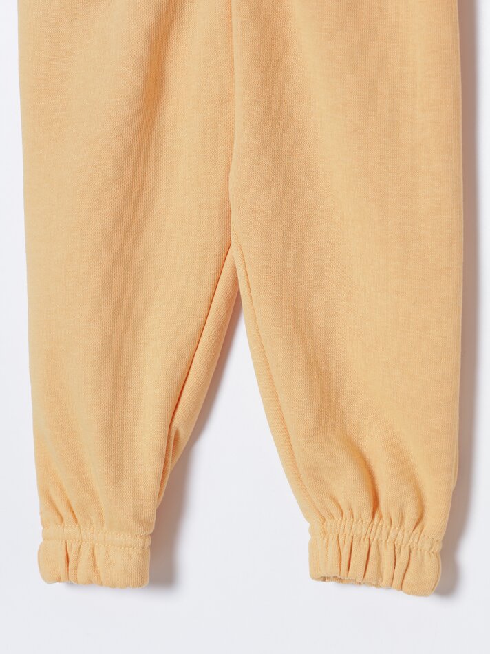 Conjunto com 2 calças de fleece básicas - tamanho médio, laranja.
