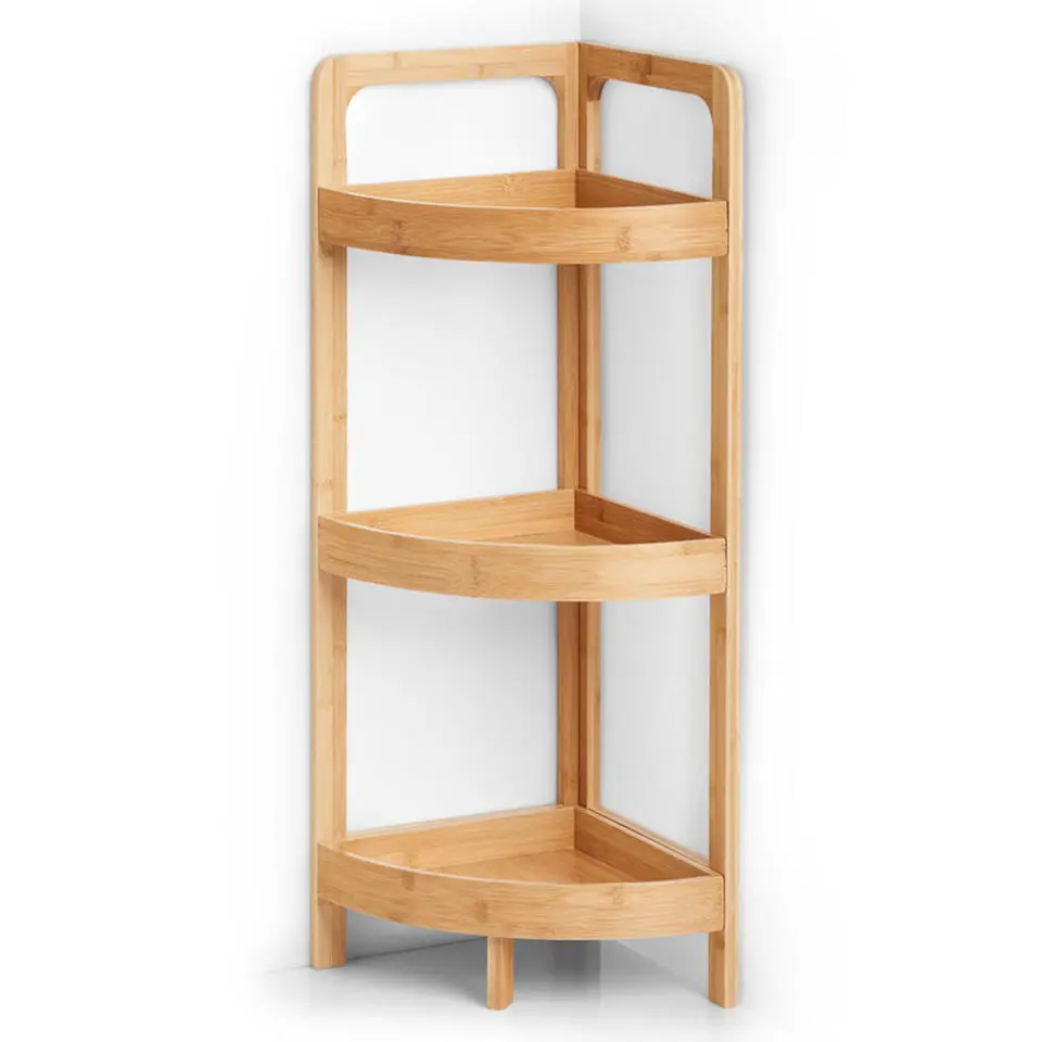 Zeller Hoekkastje/rekje - bamboe - hout - 29 x 29 x 85 cm