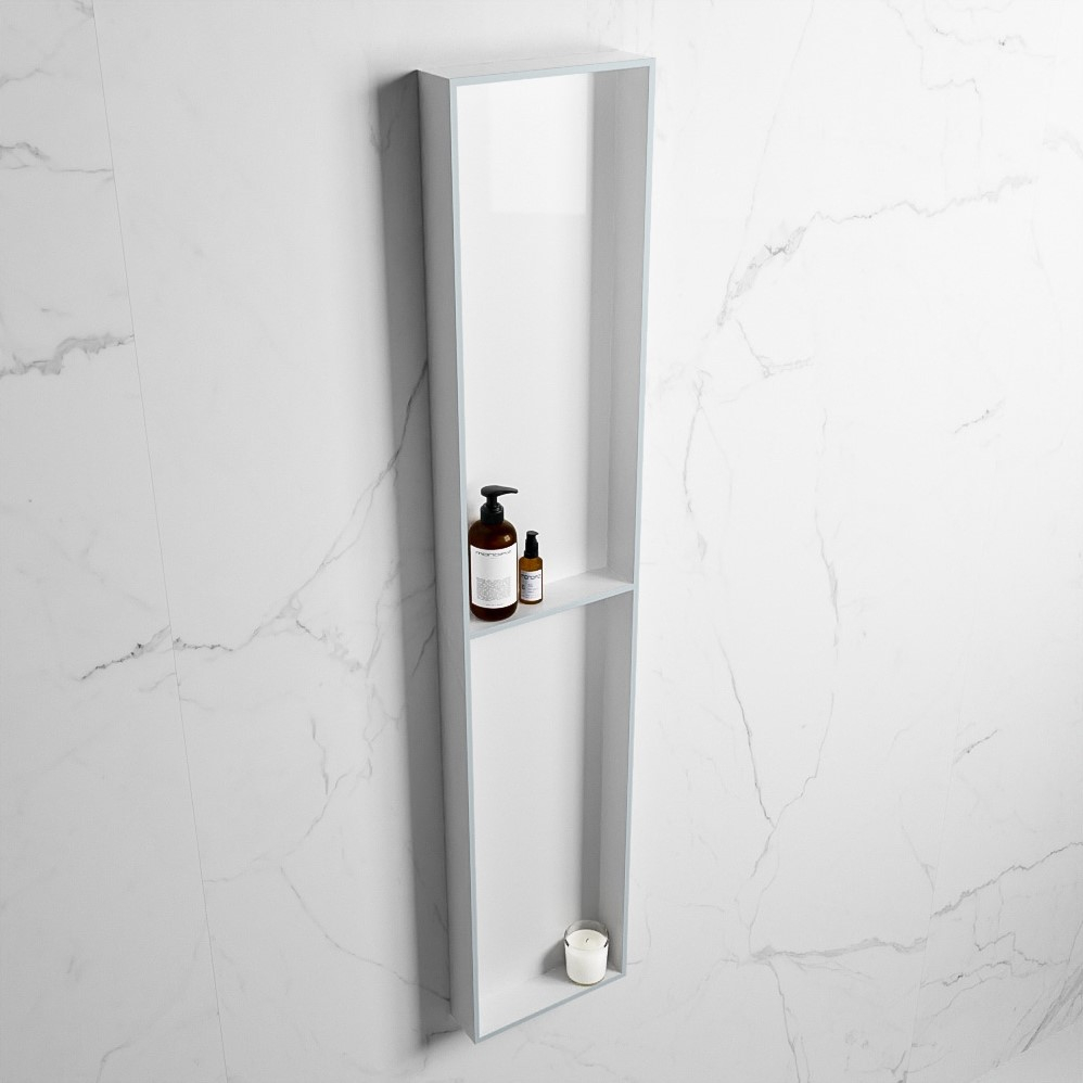 Mondiaz Easy nis 90x30x8cm 2 vakken clay/talc