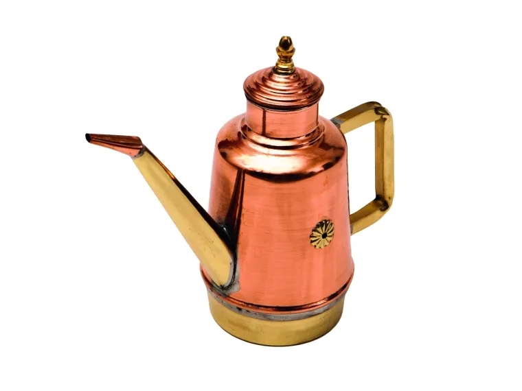 Gi.Metal Tinned cupped old-fashioned style oil can 1,10 l