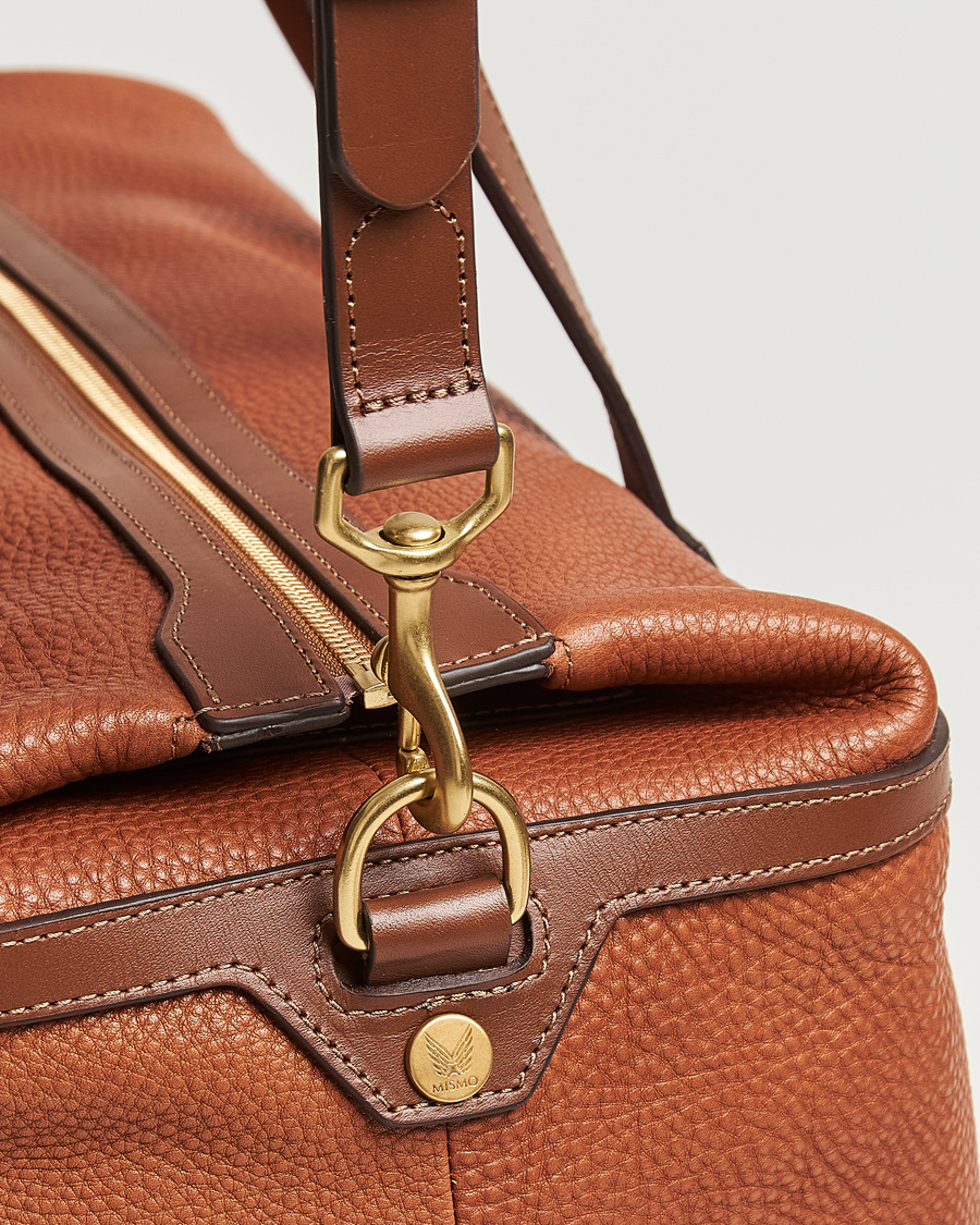 Mismo Tour Pebbled Leather Weekendbag Tabac/Cuoio