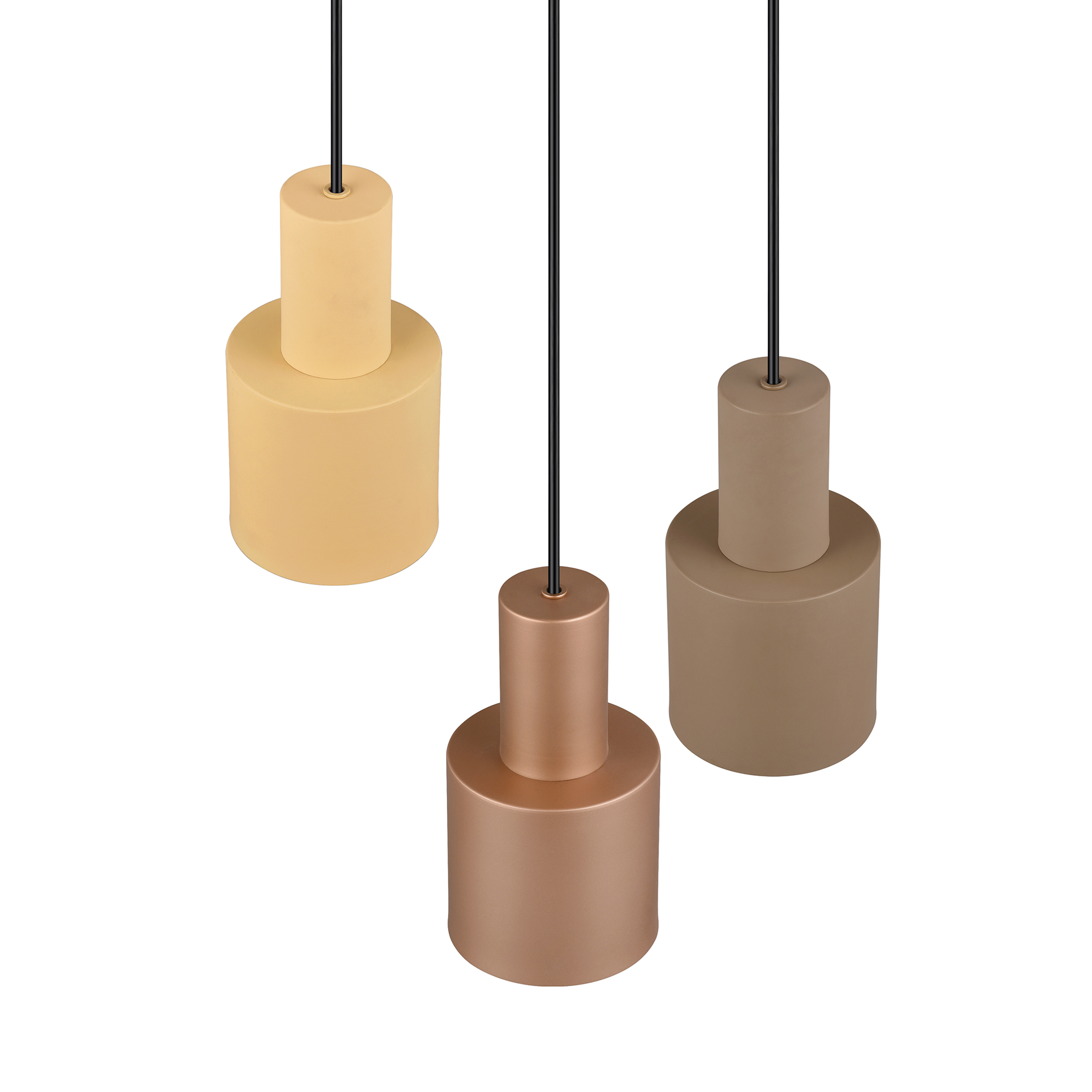 Pendelleuchte - beige-coffee-taupe - 3-flammig