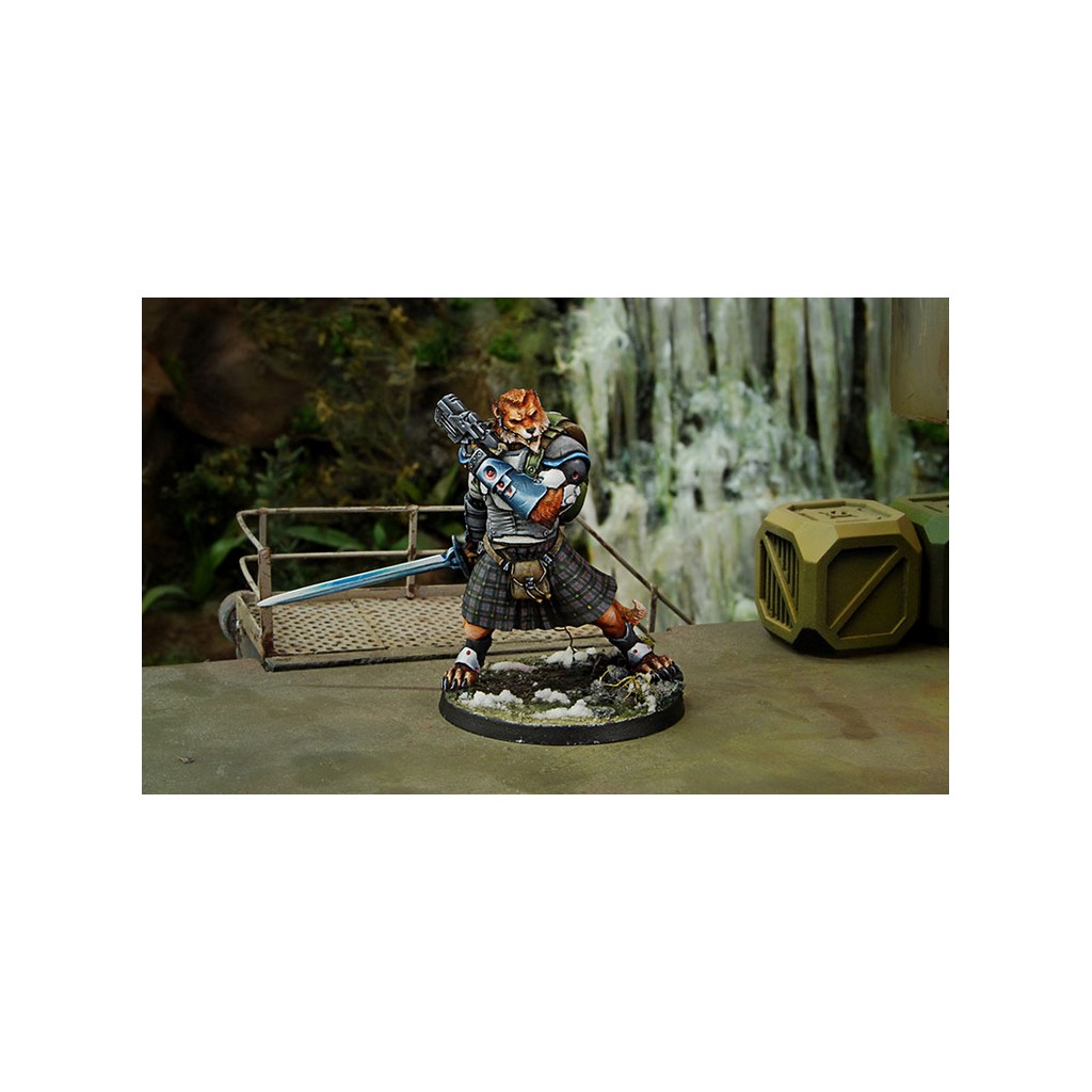 Infinity - Mercenaries - Terlach McMurrough (2 Chain Rifle, Templar CCW)