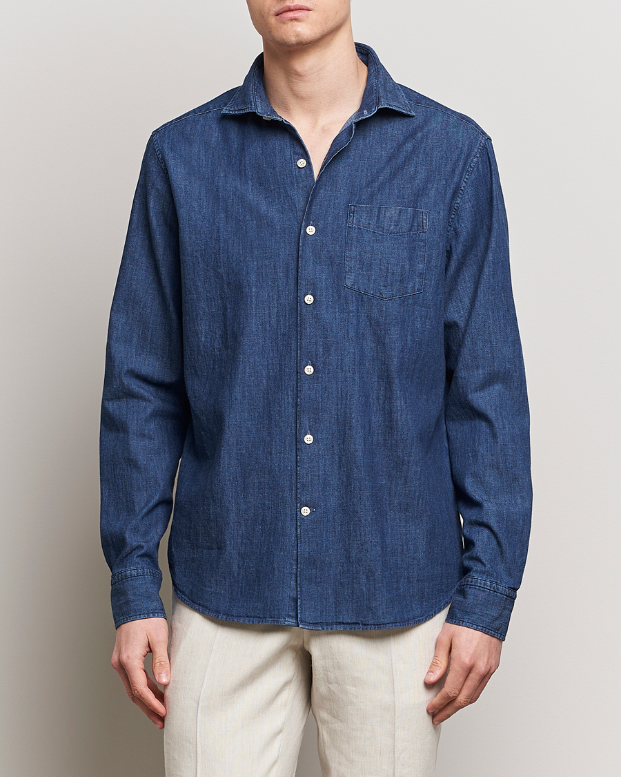 Oscar Jacobson Reg Fit Wide Spread C Dark Indigo Midnight Blue