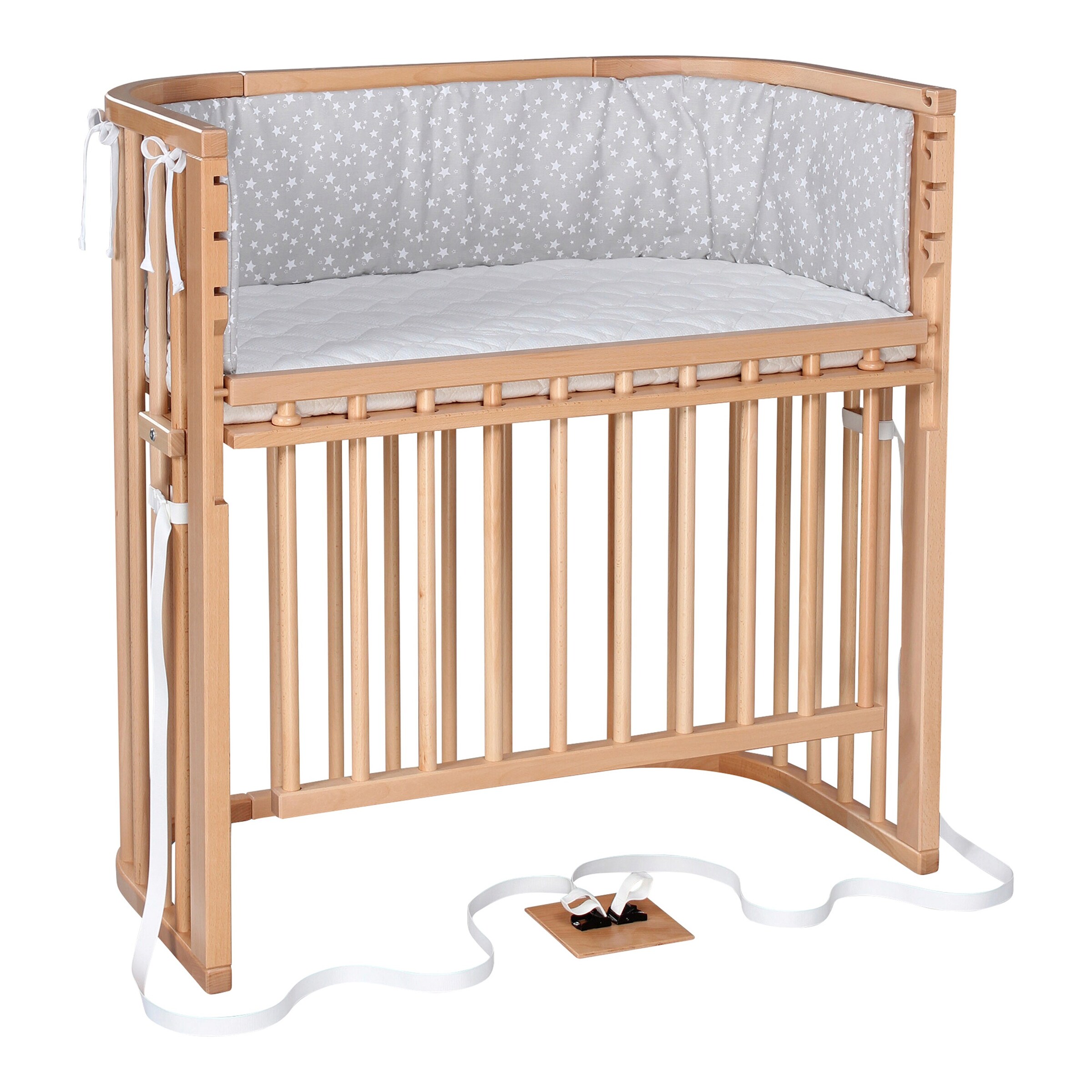 babybay® Beistellbett Boxspring Comfort Plus 89x51 cm natur / lackiert