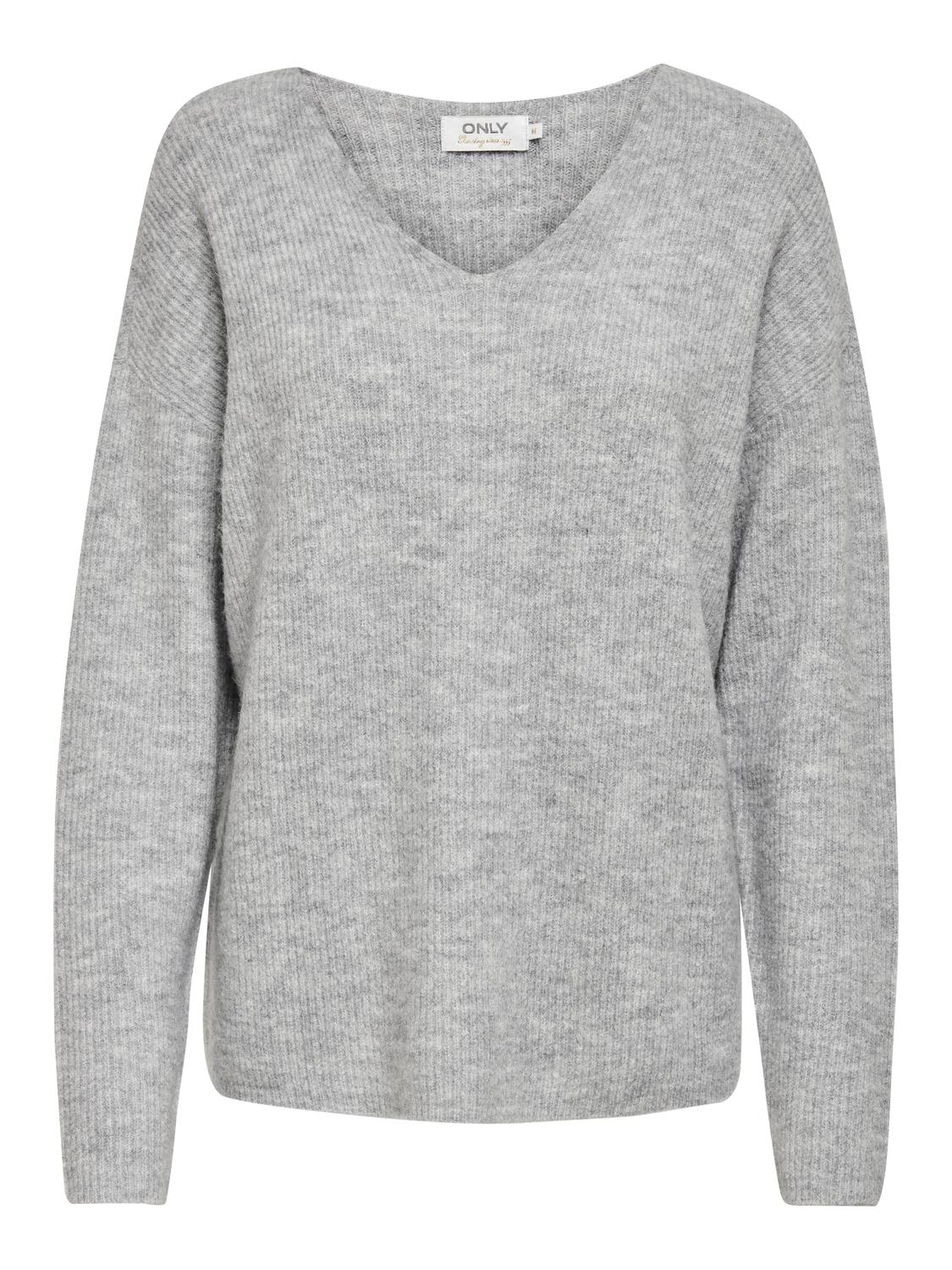ONLCAMILLA Strickpullover Light Grey Melange