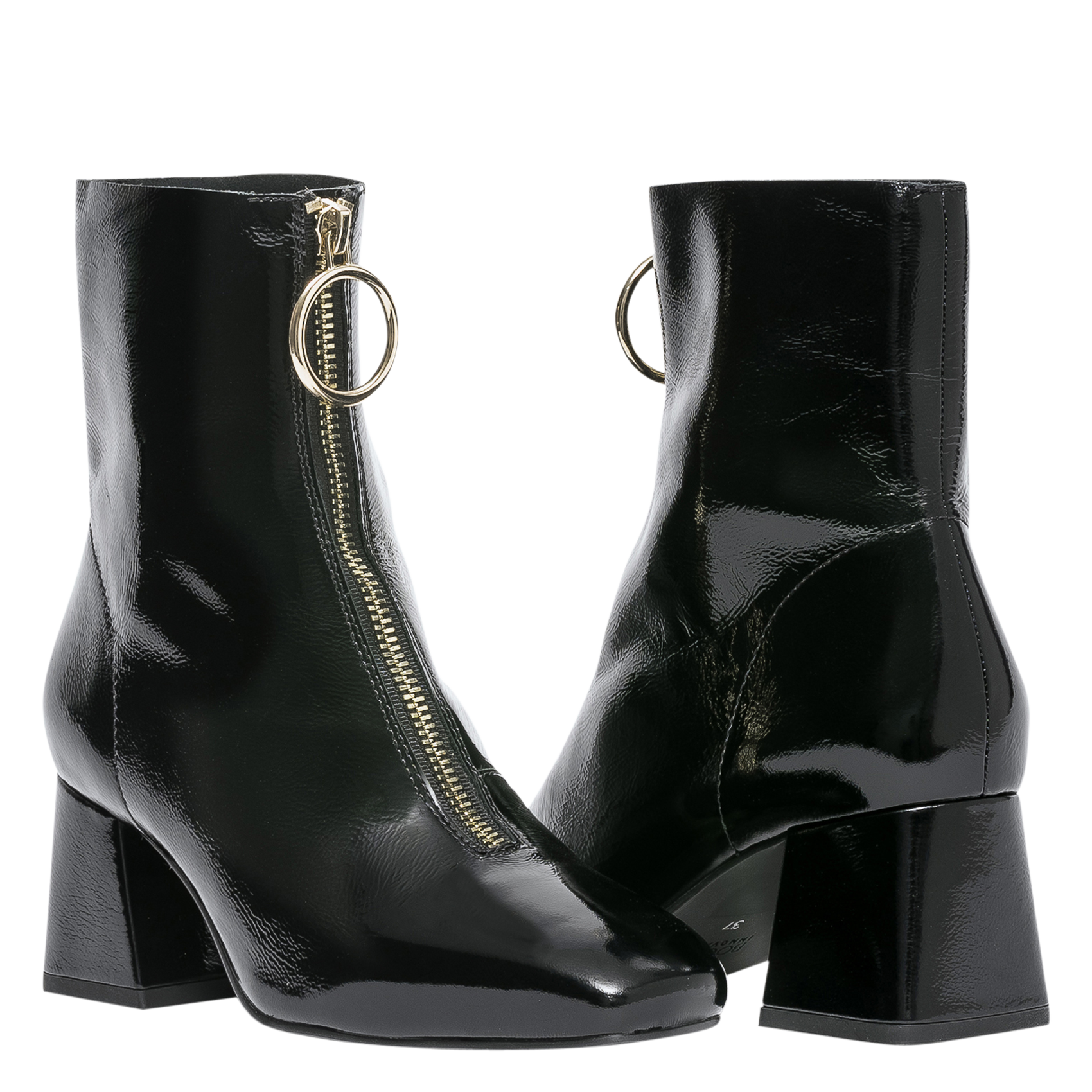 MARIBEL - Bottines en cuir vernis| Noir
