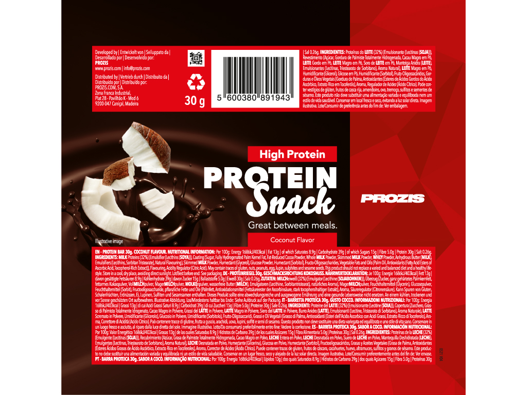 BARRA PROZIS PROTEIN SNACK CÔCO 30G
