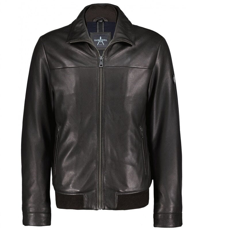 Donders leren heren jas 52532 donkerbruin