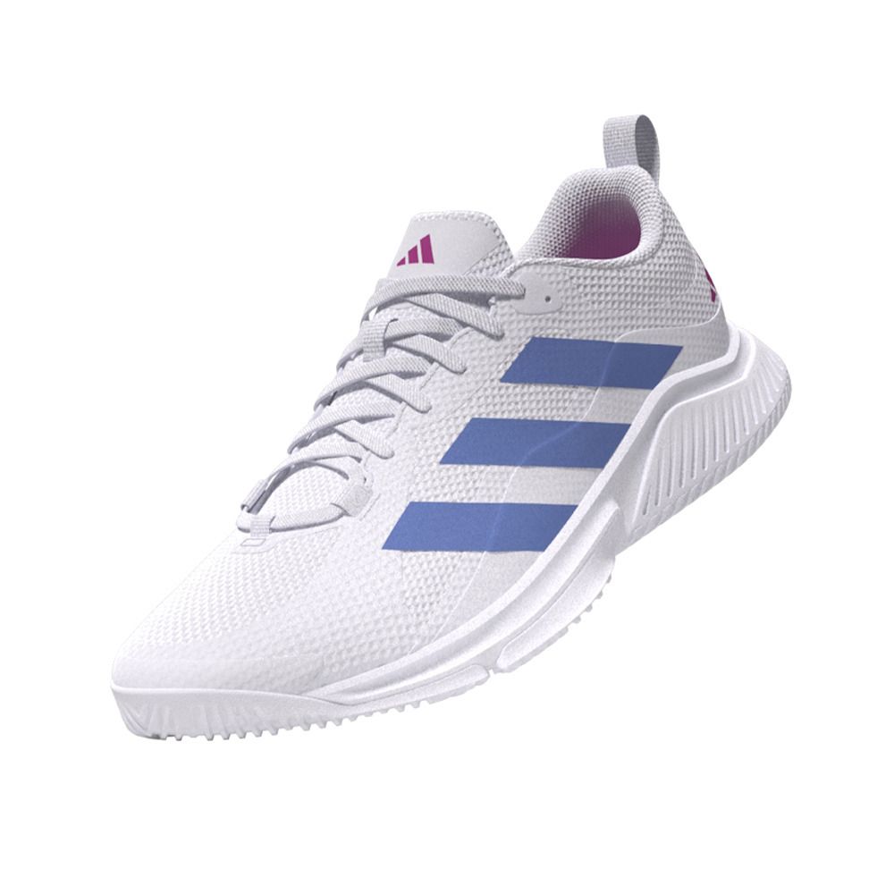 Adidas Performance COURT TEAM BOUNCE 2.0 - Chaussures handball Femme white/blue fusion/lucid fuchsi