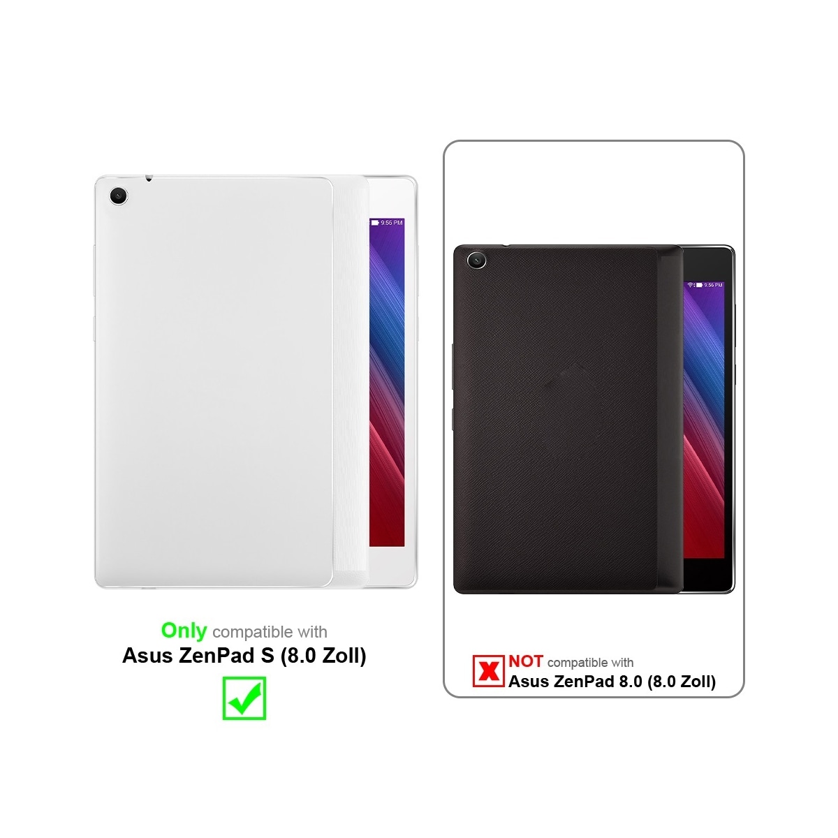 Asus ZenPad S (8.0 tomme) deksel til nettbrett (rosa)