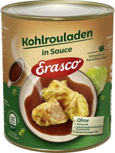 Erasco Kohlrouladen in Sauce