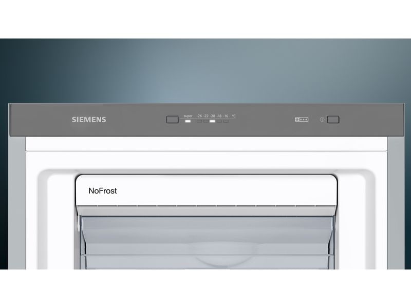 Siemens Gefrierschrank GS36NVIEP Rechts/Wechselbar, Silber Stand-Gefrierschrank