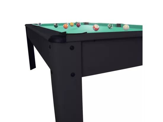 Billard Américain HARMONY 6Ft - 206,5 x 116,5 x 80 cm avec accessoires et plateau dînatoire - Couleur Noir