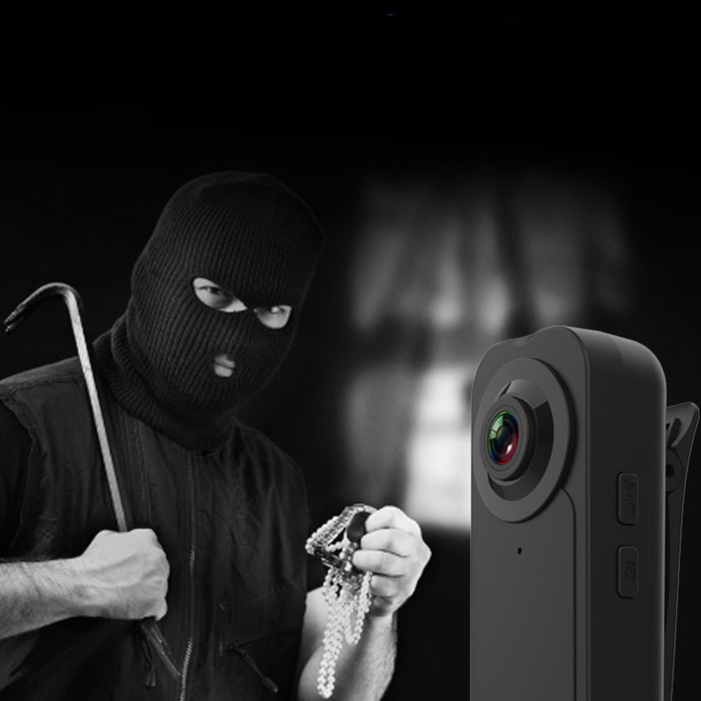 Mini Full HD 1080p Kamera Bodycam mit Infrarot Nachtsicht / Bewegungserkennung / MicroSD   Clip-Halter