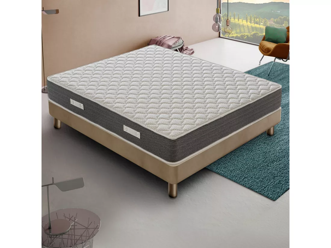 Matelas ressorts ensachés 90x200 cm accueil mousse hr epaisseur 30 cm