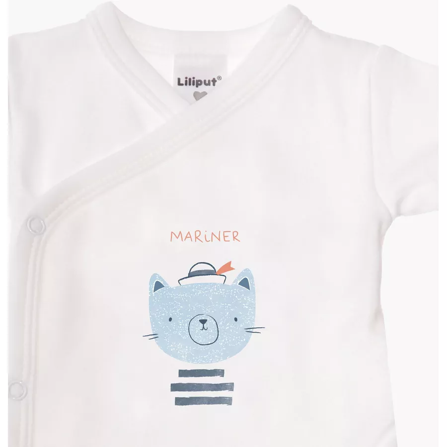 Liliput Kurzarm Wickelbody 2er Pack Mariner weißhellblau