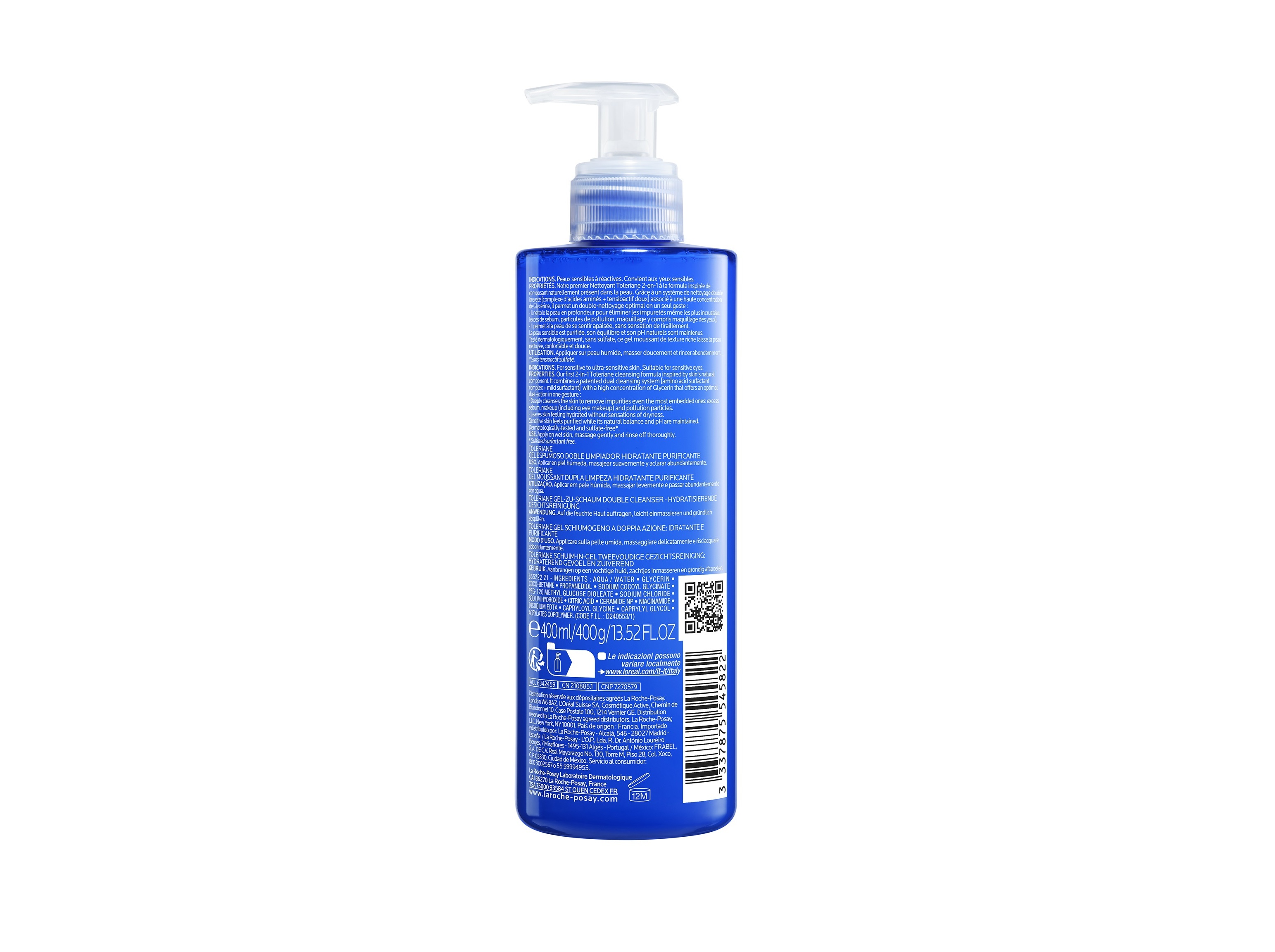 GEL ESPUMA LA ROCHE POSAY LIMPEZA 400ML