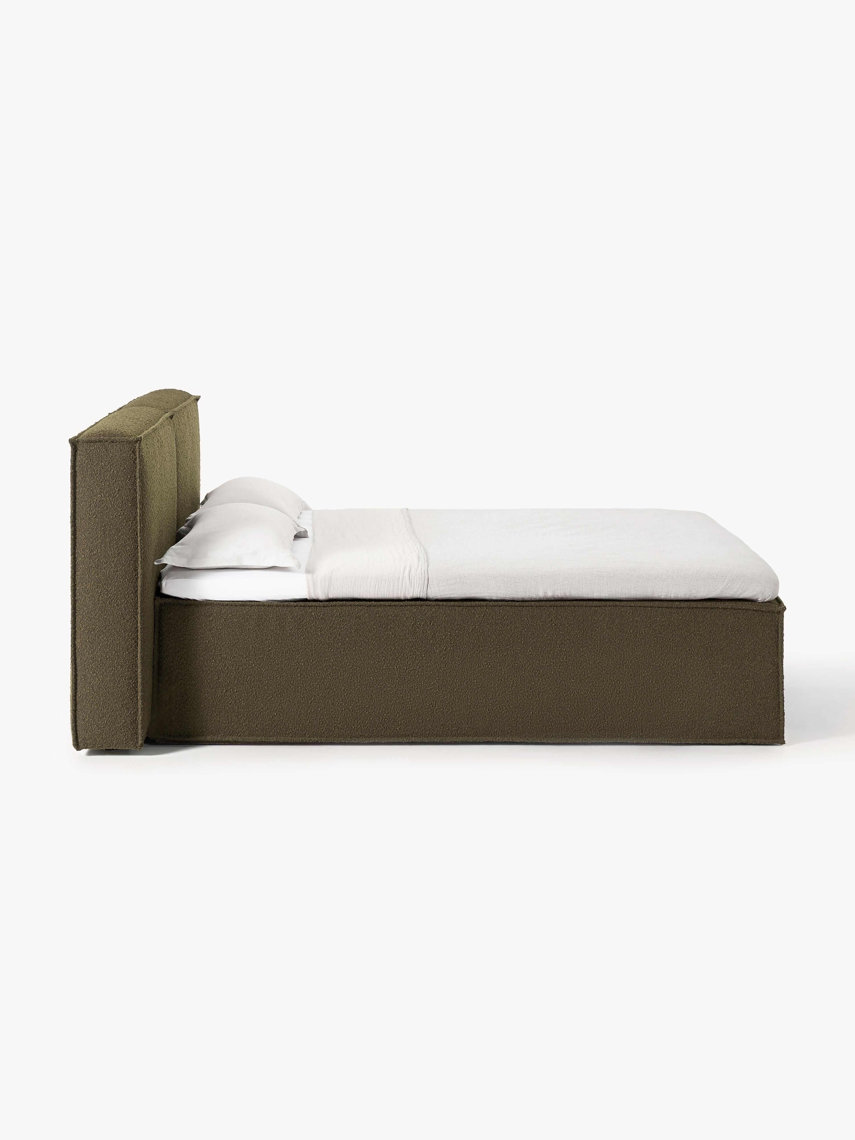 Bouclé boxspring bed Lennon