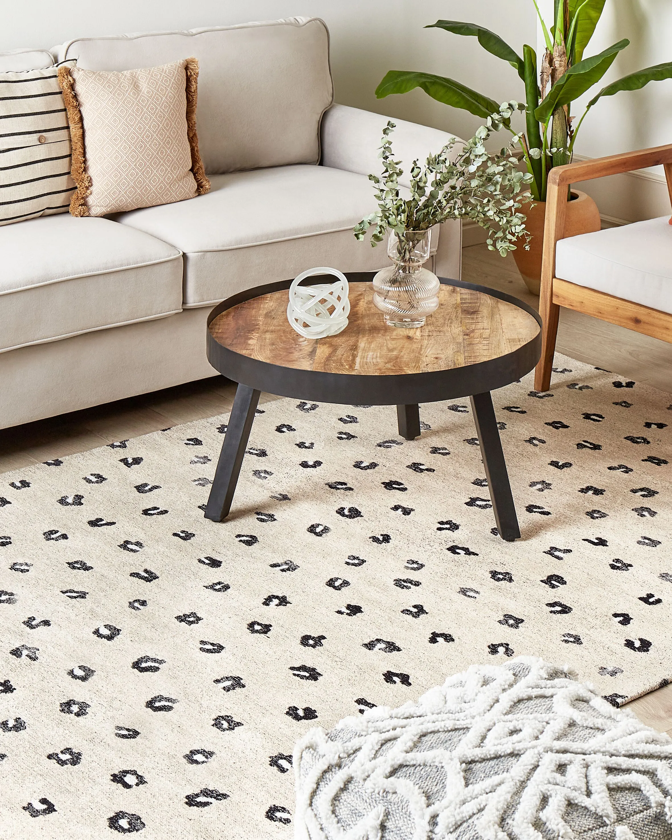 Vloerkleed AFIS Beige 160 x 230 cm Katoen