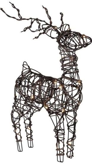 Klein Rendier - Bruin - 55cm - 24 LED-lampjes - Voor Buiten