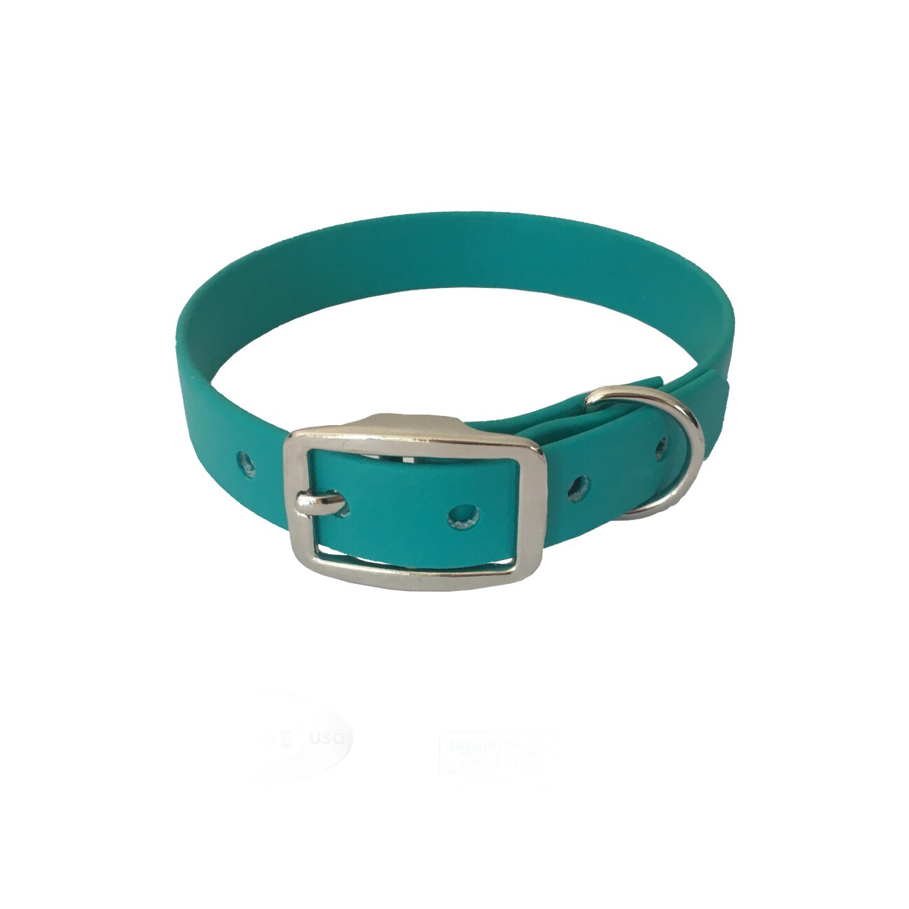 bio-leine 21-30cm HU Biothane Halsband türkis 21 cm, 30 cm